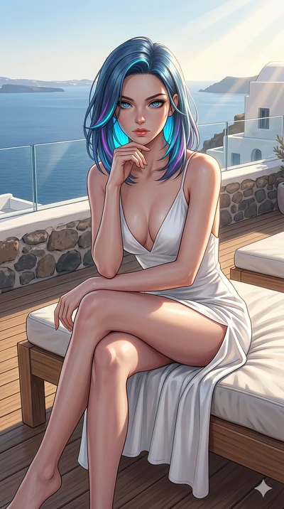 score_9, masterpiece, best quality, ultra-detailed, high-budget anime keyframe, editorial fashion photography, tasteful artistic composition, Caucasian woman, strictly human ears. cowboy shot from the thighs up, character and outfit filling the frame