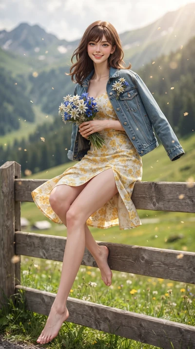 score_9, masterpiece, best quality, ultra-detailed, high-budget anime keyframe, editorial fashion photography, tasteful artistic composition, Korean woman. low angle full-body shot from head to toe showing her feet, filling the entire 9:16 vertical f