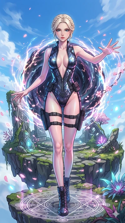 score_9, masterpiece, best quality, ultra-detailed, High-budget Anime Keyframe, vibrant colors, fluid line-art, expressive lighting, cinematic composition, Ufotable-style visual effects, top-tier animation quality, Japanese woman with delicate and el