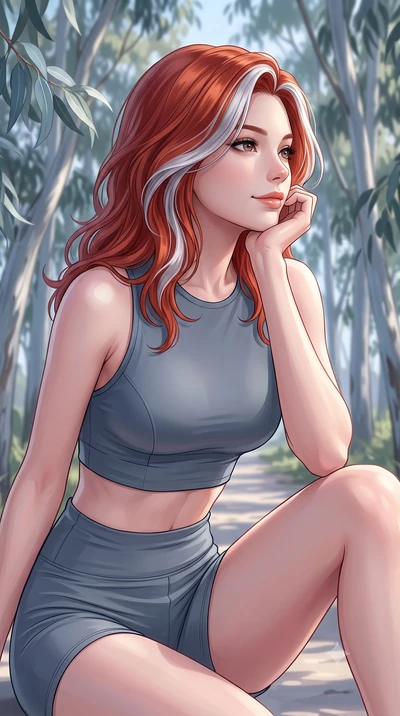 score_9, masterpiece, best quality, ultra-detailed, high-budget anime keyframe, editorial fashion photography, tasteful artistic composition, Caucasian woman woman. close-up cowboy shot from the waist and thighs up, the character dominates the compos