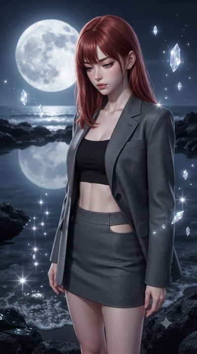 score_9, masterpiece, best quality, ultra-detailed, high-budget anime keyframe, editorial fashion photography, tasteful artistic composition, Caucasian woman, strictly human ears. close-up cowboy shot from the waist and thighs up, the character domin