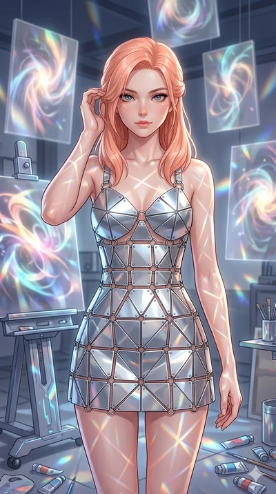 score_9, masterpiece, best quality, ultra-detailed, high-budget anime keyframe, editorial fashion photography, tasteful artistic composition, Japanese woman. cowboy shot from the thighs up, character and outfit filling the frame for maximum editorial