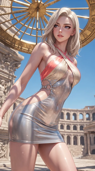 score_9, masterpiece, best quality, ultra-detailed, high-budget anime keyframe, editorial fashion photography, tasteful artistic composition, Caucasian woman. close-up cowboy shot from the waist and thighs up, the character dominates the composition,