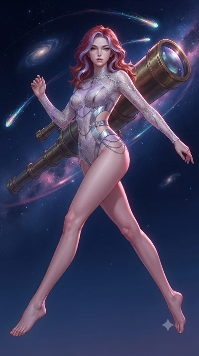 score_9, masterpiece, best quality, ultra-detailed, high-budget anime keyframe, editorial fashion photography, tasteful artistic composition, Caucasian woman. low angle full-body shot from head to toe showing her feet, filling the entire 9:16 vertica
