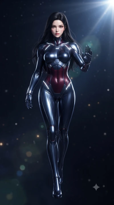 score_9, masterpiece, best quality, ultra-detailed, high-budget anime keyframe, editorial fashion photography, tasteful artistic composition, Korean woman. low angle full-body shot from head to toe showing her feet, filling the entire 9:16 vertical f