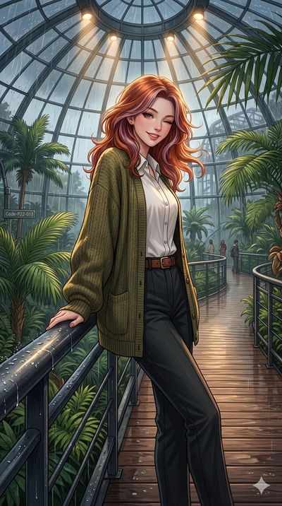 score_9, masterpiece, best quality, ultra-detailed, high-budget anime keyframe, vibrant anime aesthetic, Caucasian woman, strictly human ears. low angle full-body shot from head to toe showing her feet, filling the entire 9:16 vertical frame with her