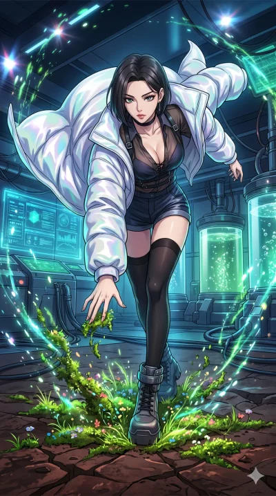 score_9, masterpiece, best quality, ultra-detailed, High-budget Anime Keyframe, vibrant colors, fluid line-art, expressive lighting, cinematic composition, Ufotable-style visual effects, top-tier animation quality, Korean woman with idol-like refined