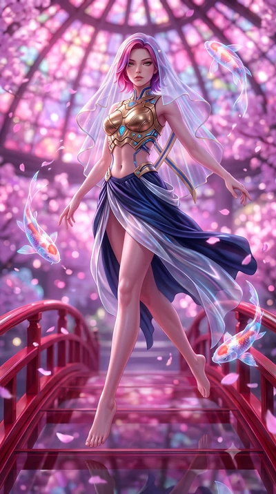 score_9, masterpiece, best quality, ultra-detailed, high-budget anime keyframe, semi-realistic 3D game render, editorial fashion photography, tasteful artistic composition, Caucasian woman. low angle full-body shot from head to toe showing her feet, 