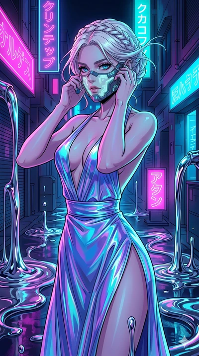 score_9, masterpiece, best quality, ultra-detailed, high-budget anime movie keyframe, cinematic anime lighting, intricate line art, Caucasian (strictly human ears) woman. Upper body filling screen focusing on her alluring features and slim-fit silhou