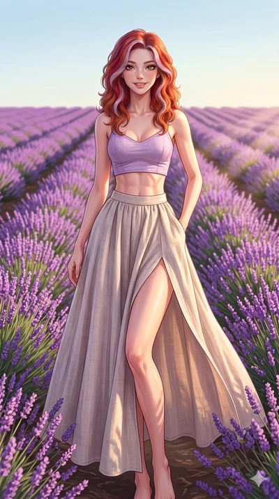 score_9, masterpiece, best quality, ultra-detailed, high-budget anime keyframe, editorial fashion photography, tasteful artistic composition, Caucasian woman, strictly human ears. cowboy shot from the thighs up, character and outfit filling the frame