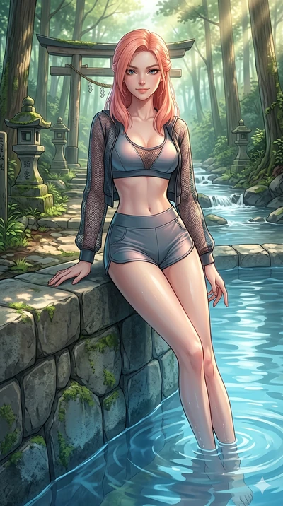 score_9, masterpiece, best quality, ultra-detailed, high-budget anime keyframe, editorial fashion photography, tasteful artistic composition, Japanese woman. cowboy shot from the thighs up, character and outfit filling the frame for maximum editorial