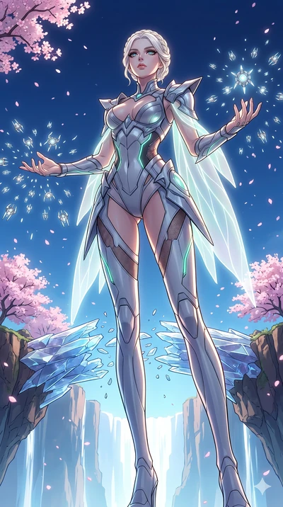 score_9, masterpiece, best quality, ultra-detailed, High-budget Anime Keyframe, vibrant colors, fluid line-art, expressive lighting, cinematic composition, Ufotable-style visual effects, top-tier animation quality, Caucasian woman with pale skin, blo