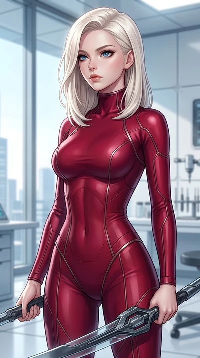 score_9, masterpiece, best quality, ultra-detailed, high-budget anime keyframe, editorial fashion photography, tasteful artistic composition, Caucasian woman. close-up cowboy shot from the waist and thighs up, the character dominates the composition,