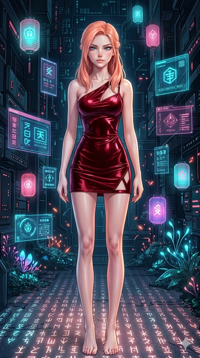 score_9, masterpiece, best quality, ultra-detailed, high-budget anime keyframe, editorial fashion photography, tasteful artistic composition, Japanese woman. upper body close-up from the thighs up, character filling the screen for maximum presence. d