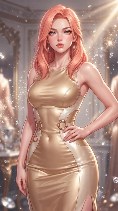 score_9, masterpiece, best quality, ultra-detailed, high-budget anime keyframe, editorial fashion photography, tasteful artistic composition, Japanese woman. close-up cowboy shot from the waist and thighs up, the character dominates the composition, 