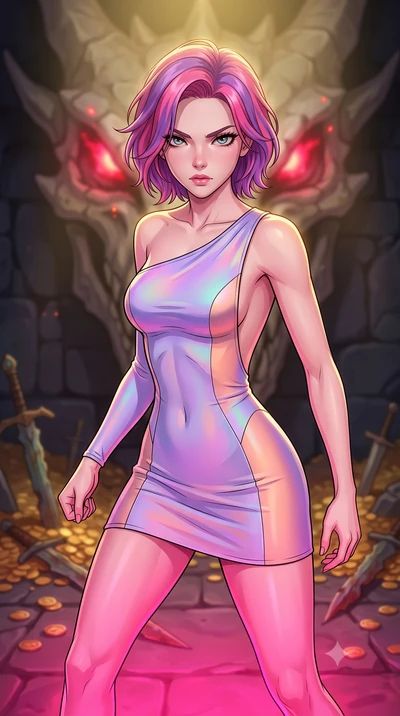 score_9, masterpiece, best quality, ultra-detailed, high-budget anime keyframe, clean line-art, cel-shading, Caucasian woman, strictly human ears. close-up cowboy shot from the waist and thighs up, the character dominates the composition, filling the