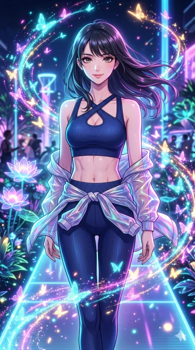 score_9, masterpiece, best quality, ultra-detailed, High-budget Anime Keyframe, vibrant colors, fluid line-art, expressive lighting, cinematic composition, Ufotable-style visual effects, top-tier animation quality, Japanese woman with delicate and el