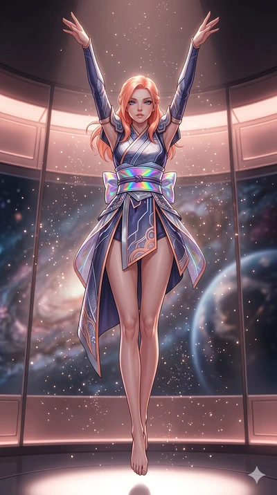 score_9, masterpiece, best quality, ultra-detailed, high-budget anime keyframe, editorial fashion photography, tasteful artistic composition, Japanese woman. low angle full-body shot from head to toe showing her feet, filling the entire 9:16 vertical