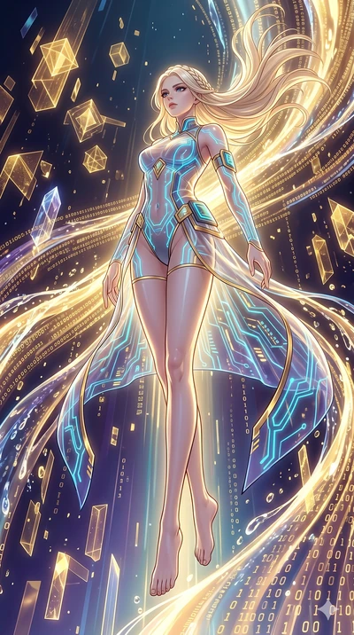 score_9, masterpiece, best quality, ultra-detailed, High-budget Anime Keyframe, vibrant colors, fluid line-art, expressive lighting, cinematic composition, Ufotable-style visual effects, top-tier animation quality, Caucasian woman with pale skin, blo