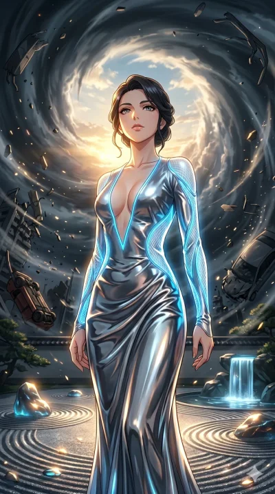 score_9, masterpiece, best quality, ultra-detailed, High-budget Anime Keyframe, vibrant colors, fluid line-art, expressive lighting, cinematic composition, Ufotable-style visual effects, top-tier animation quality, Japanese woman with delicate and el