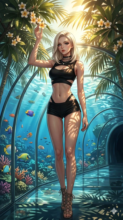score_9, masterpiece, best quality, ultra-detailed, high-budget anime keyframe, editorial fashion photography, tasteful artistic composition, Caucasian woman, strictly human ears. cowboy shot from the thighs up, character and outfit filling the frame