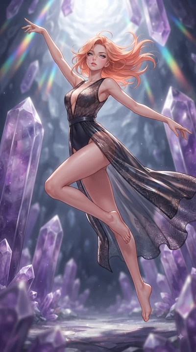 score_9, masterpiece, best quality, ultra-detailed, high-budget anime keyframe, editorial fashion photography, tasteful artistic composition, Japanese woman woman. low angle full-body shot from head to toe showing her feet, filling the entire 9:16 ve