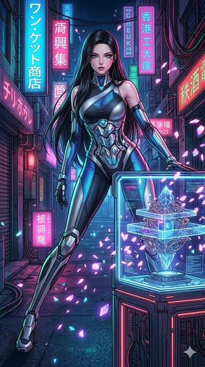 score_9, masterpiece, best quality, ultra-detailed, high-budget anime movie keyframe, cinematic anime lighting, intricate line art, Caucasian (strictly human ears) woman. Dynamic full-body shot stretching the vertical silhouette across the 9:16 frame