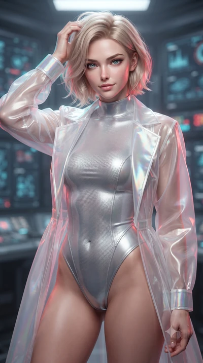 score_9, masterpiece, best quality, ultra-detailed, high-budget anime keyframe, editorial fashion photography, tasteful artistic composition, Caucasian woman. close-up cowboy shot from the waist and thighs up, the character dominates the composition,