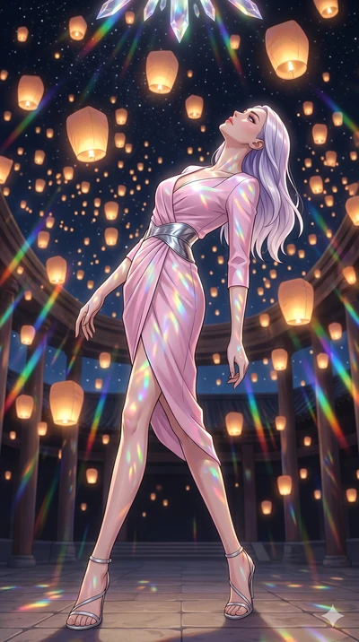 score_9, masterpiece, best quality, ultra-detailed, high-budget anime keyframe, editorial fashion photography, tasteful artistic composition, Caucasian woman, strictly human ears. low angle full-body shot from head to toe showing her feet, filling th