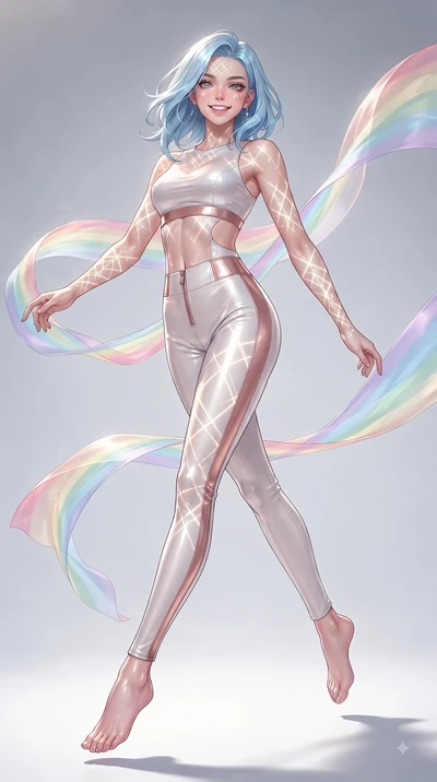score_9, masterpiece, best quality, ultra-detailed, high-budget anime keyframe, editorial fashion photography, tasteful artistic composition, Korean woman. low angle full-body shot from head to toe showing her feet, filling the entire 9:16 vertical f