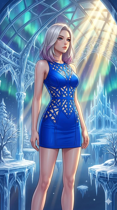 score_9, masterpiece, best quality, ultra-detailed, high-budget anime keyframe, editorial fashion photography, tasteful artistic composition, Caucasian woman, strictly human ears. cowboy shot from the thighs up, character and outfit filling the frame