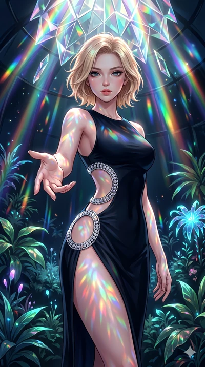score_9, masterpiece, best quality, ultra-detailed, high-budget anime keyframe, editorial fashion photography, tasteful artistic composition, Japanese woman. cowboy shot from the thighs up, character and outfit filling the frame for maximum editorial