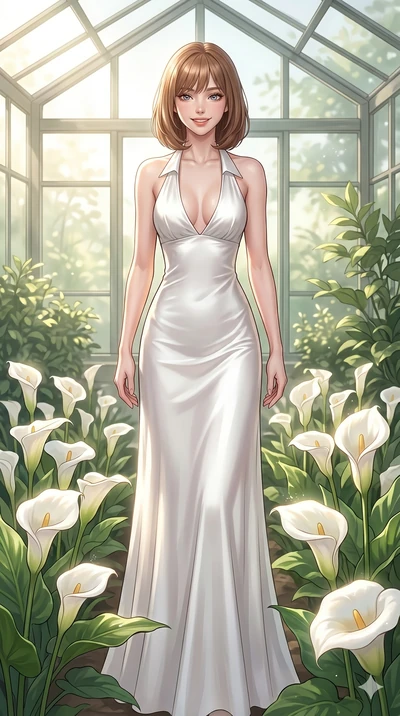 score_9, masterpiece, best quality, ultra-detailed, high-budget anime keyframe, editorial fashion photography, tasteful artistic composition, Caucasian woman, strictly human ears. cowboy shot from the thighs up, character and outfit filling the frame
