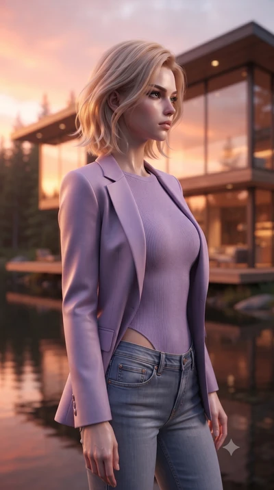 score_9, masterpiece, best quality, ultra-detailed, high-budget anime keyframe, editorial fashion photography, tasteful artistic composition, Caucasian woman woman. close-up cowboy shot from the waist and thighs up, the character dominates the compos
