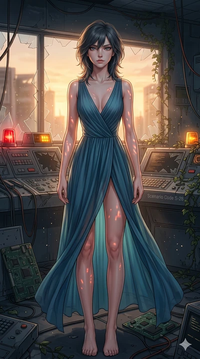 score_9, masterpiece, best quality, ultra-detailed, high-budget anime keyframe, editorial fashion photography, tasteful artistic composition, Caucasian woman, strictly human ears. cowboy shot from the thighs up, character and outfit filling the frame