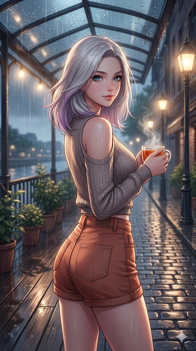 score_9, masterpiece, best quality, ultra-detailed, high-budget anime keyframe, vibrant anime aesthetic, Caucasian woman, strictly human ears. close-up cowboy shot from the waist and thighs up, the character dominates the composition, filling the fra
