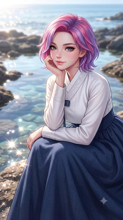 score_9, masterpiece, best quality, ultra-detailed, high-budget anime keyframe, editorial fashion photography, tasteful artistic composition, Caucasian woman woman. close-up cowboy shot from the waist and thighs up, the character dominates the compos