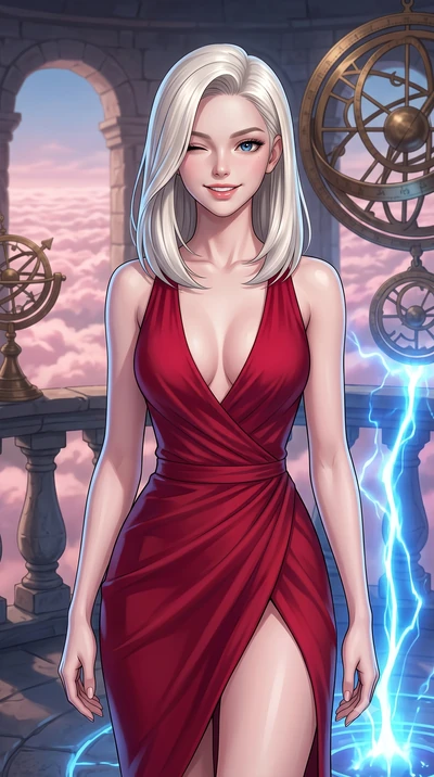 score_9, masterpiece, best quality, ultra-detailed, high-budget anime keyframe, editorial fashion photography, tasteful artistic composition, Caucasian woman, strictly human ears. close-up cowboy shot from the waist and thighs up, the character domin