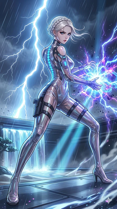 score_9, masterpiece, best quality, ultra-detailed, High-budget Anime Keyframe, vibrant colors, fluid line-art, expressive lighting, cinematic composition, Ufotable-style visual effects, top-tier animation quality, Korean woman with idol-like refined
