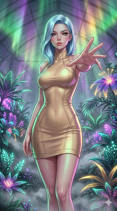 score_9, masterpiece, best quality, ultra-detailed, high-budget anime keyframe, editorial fashion photography, tasteful artistic composition, Korean woman. cowboy shot from the thighs up, character and outfit filling the frame for maximum editorial p