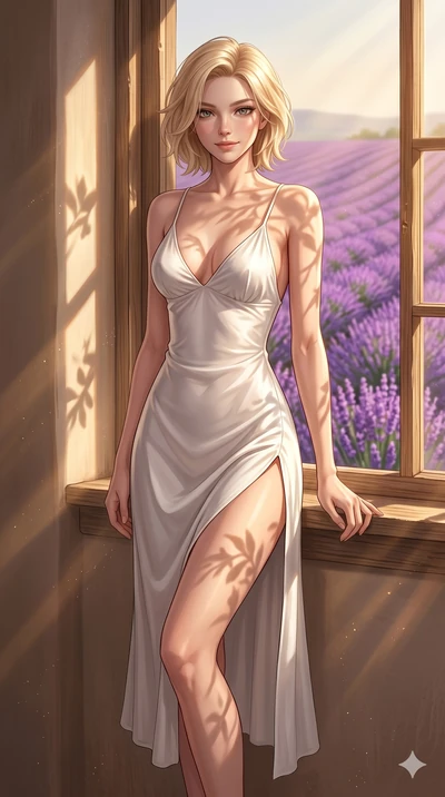 score_9, masterpiece, best quality, ultra-detailed, high-budget anime keyframe, editorial fashion photography, tasteful artistic composition, Caucasian woman, strictly human ears. cowboy shot from the thighs up, character and outfit filling the frame