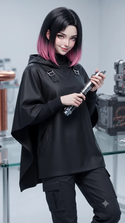 score_9, masterpiece, best quality, ultra-detailed, high-budget anime keyframe, editorial fashion photography, tasteful artistic composition, Korean woman. close-up cowboy shot from the waist and thighs up, the character dominates the composition, fi