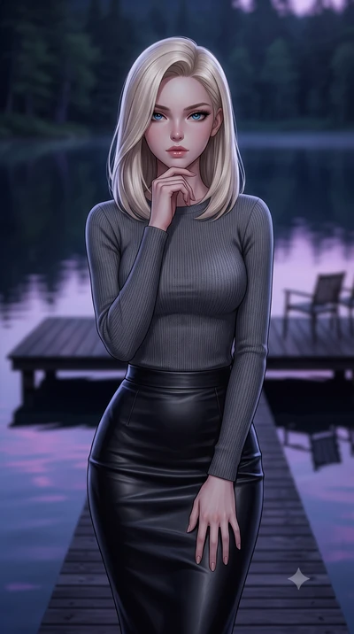 score_9, masterpiece, best quality, ultra-detailed, high-budget anime keyframe, editorial fashion photography, tasteful artistic composition, Caucasian woman woman. close-up cowboy shot from the waist and thighs up, the character dominates the compos
