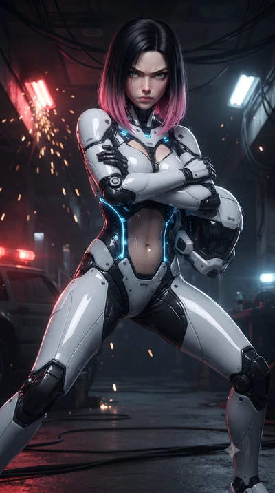 score_9, masterpiece, best quality, ultra-detailed, high-budget anime keyframe, editorial fashion photography, tasteful artistic composition, Korean woman. close-up cowboy shot from the waist and thighs up, the character dominates the composition, fi