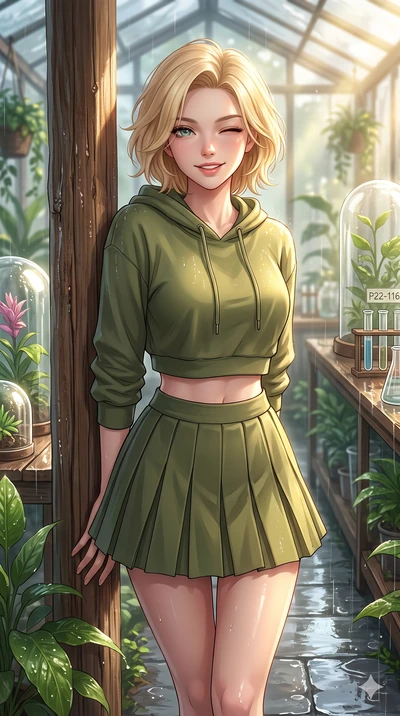 score_9, masterpiece, best quality, ultra-detailed, high-budget anime keyframe, vibrant anime aesthetic, Caucasian woman, strictly human ears. close-up cowboy shot from the waist and thighs up, the character dominates the composition, filling the fra