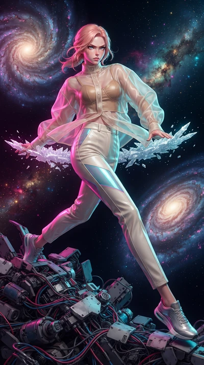 score_9, masterpiece, best quality, ultra-detailed, high-budget anime keyframe, editorial fashion photography, tasteful artistic composition, realistic cosplay photography, Japanese woman. low angle full-body shot from head to toe showing her feet, f