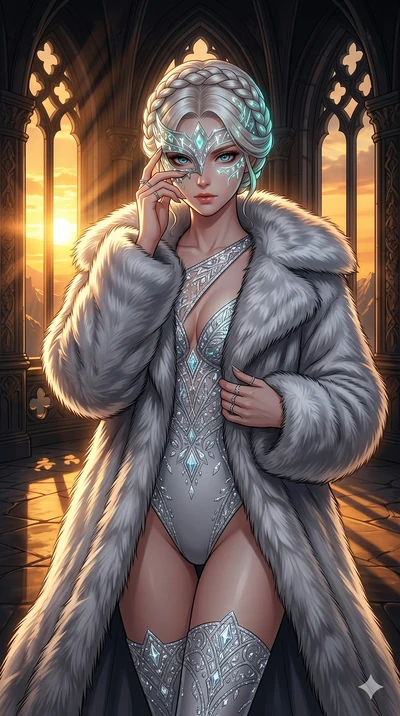 score_9, masterpiece, best quality, ultra-detailed, high-budget anime movie keyframe, cinematic anime lighting, intricate line art, Caucasian (strictly human ears) woman. Upper body filling screen focusing on her alluring features and slim-fit silhou