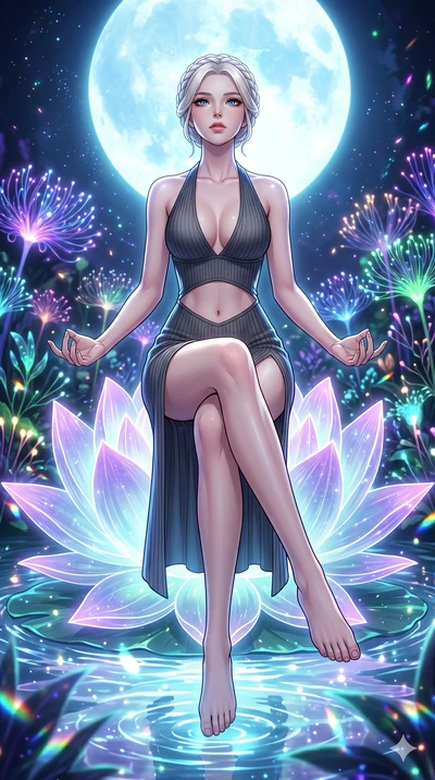 score_9, masterpiece, best quality, ultra-detailed, High-budget Anime Keyframe, vibrant colors, fluid line-art, expressive lighting, cinematic composition, Ufotable-style visual effects, top-tier animation quality, Korean woman with idol-like refined