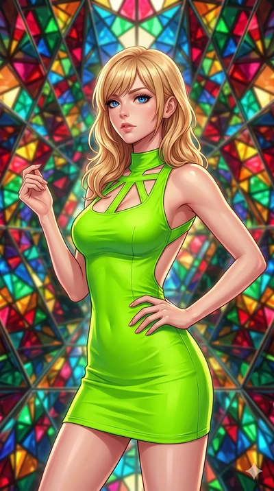 score_9, masterpiece, best quality, ultra-detailed, high-budget anime keyframe, editorial fashion photography, tasteful artistic composition, Caucasian woman, strictly human ears. close-up cowboy shot from the waist and thighs up, the character domin
