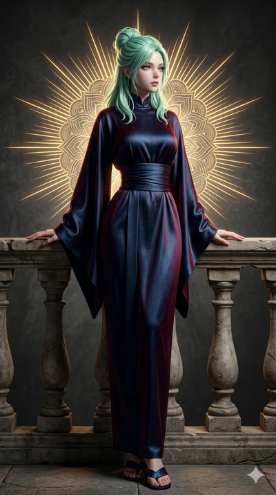 score_9, masterpiece, best quality, ultra-detailed, high-budget anime keyframe, editorial fashion photography, tasteful artistic composition, Japanese woman. low angle full-body shot from head to toe showing her feet, filling the entire 9:16 vertical